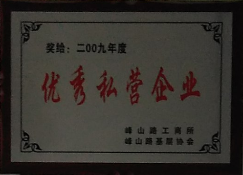 通運(yùn)榮獲-2009年度優(yōu)秀私營企業(yè)